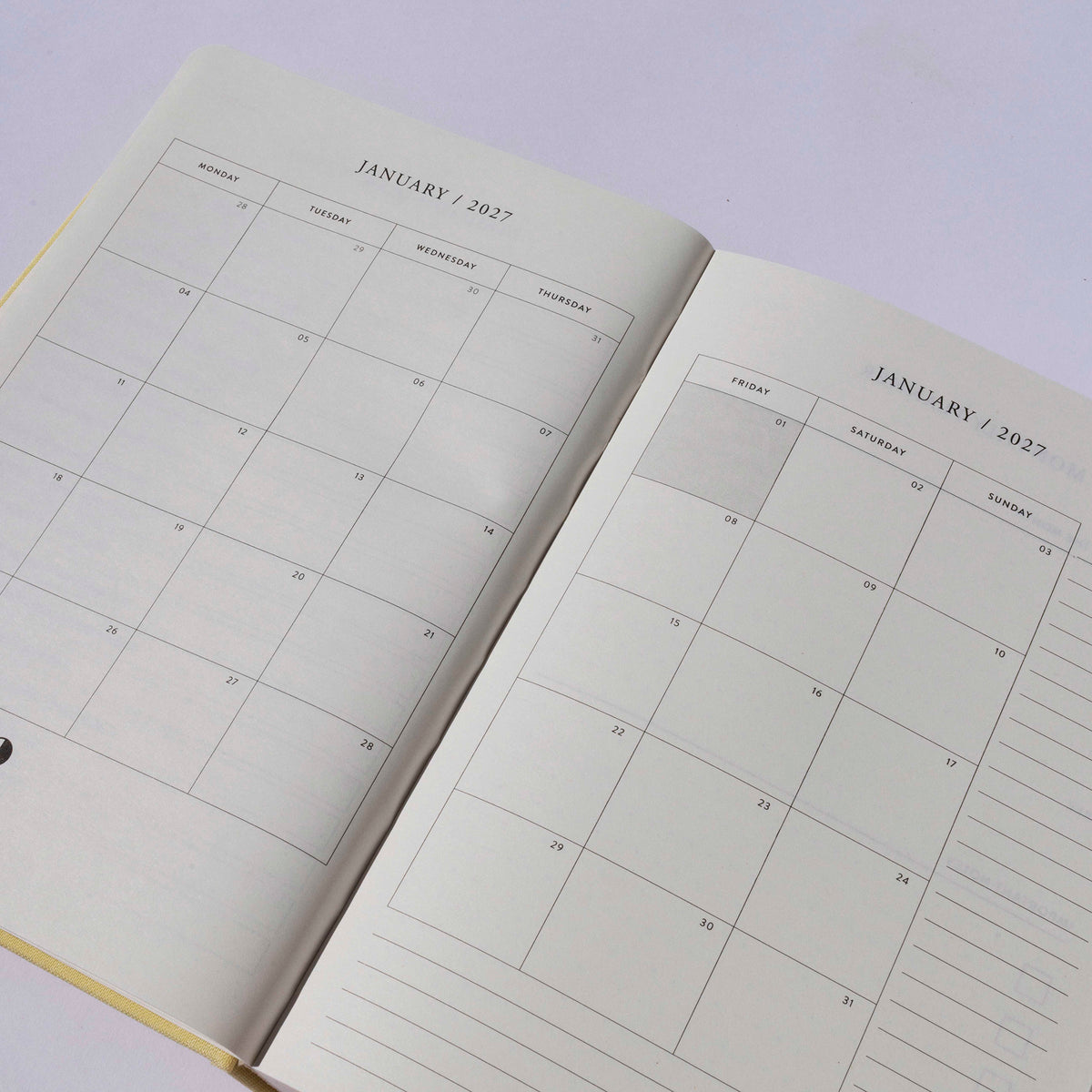 Diary Planner 2027 - Gold