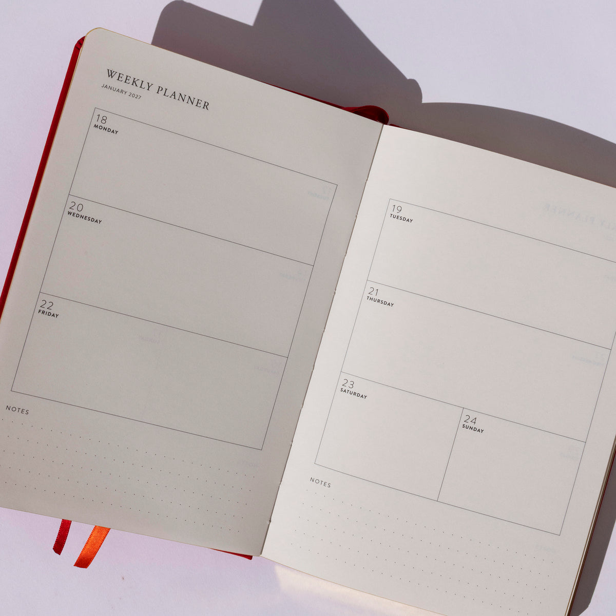 Weekly Planner 2027 - Gold