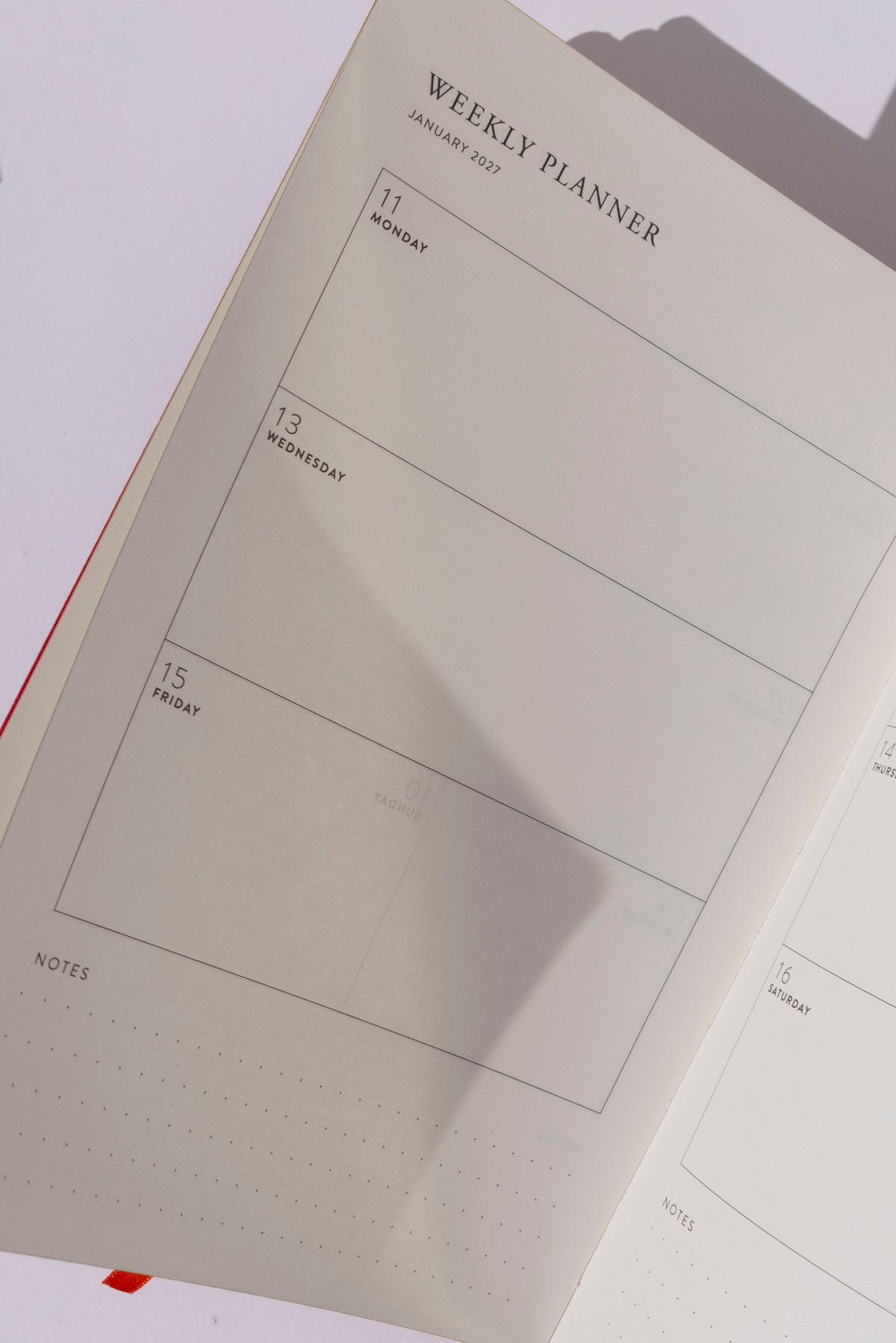 Weekly Planner 2027 - Gold