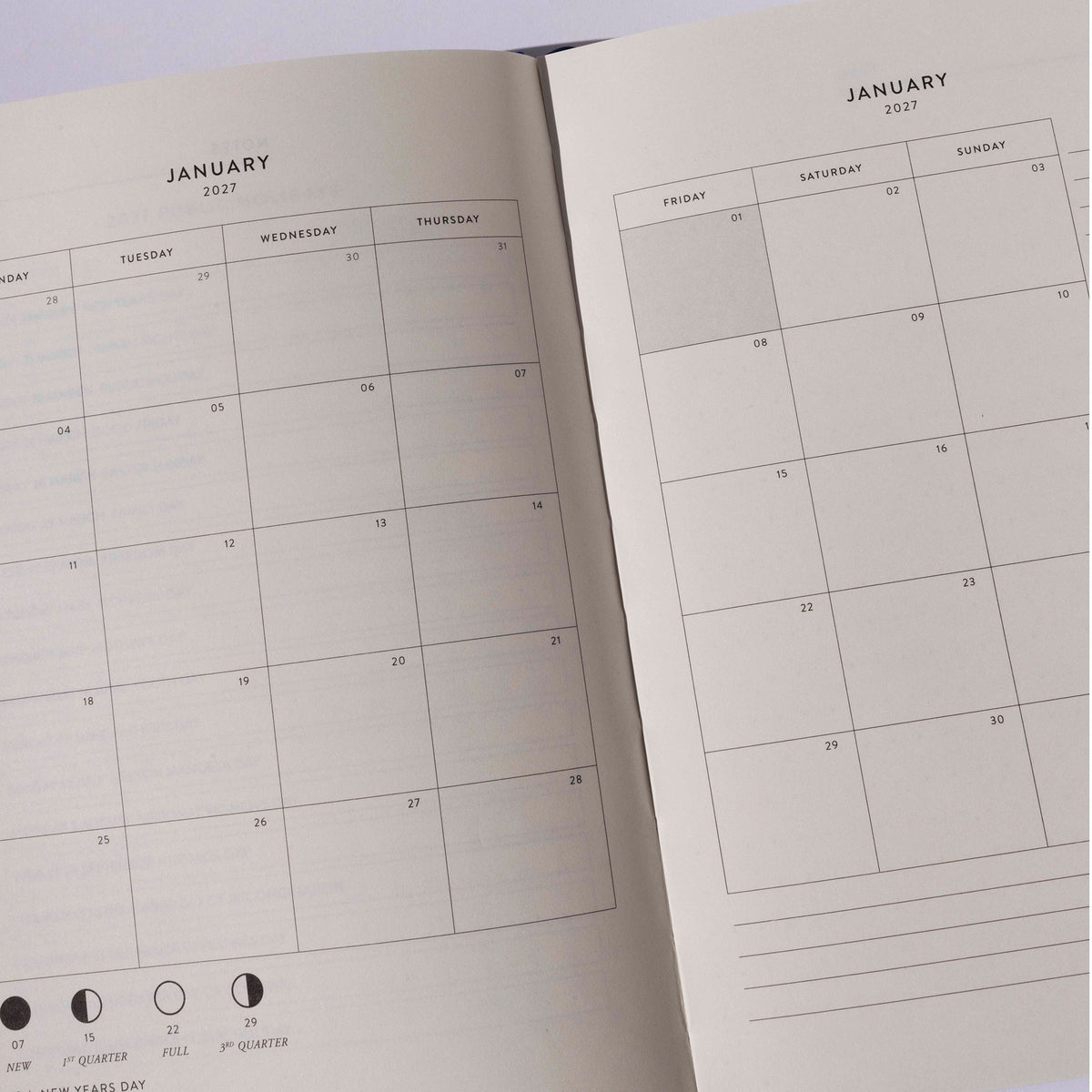 Notebook Planner 2027 - Leafy Green