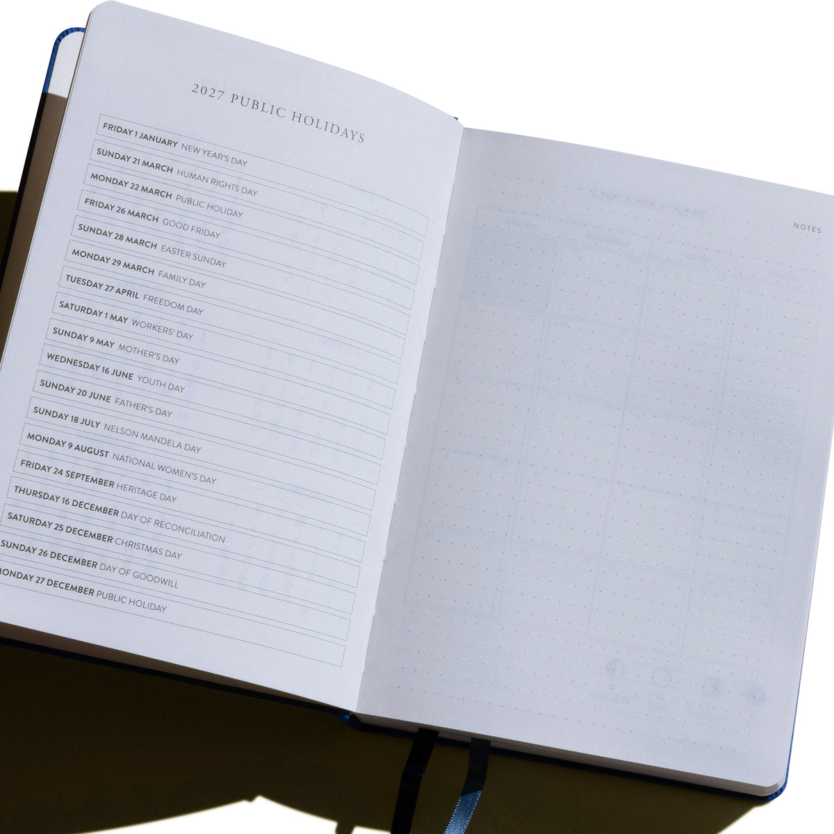 Diary Planner 2027 - Gold