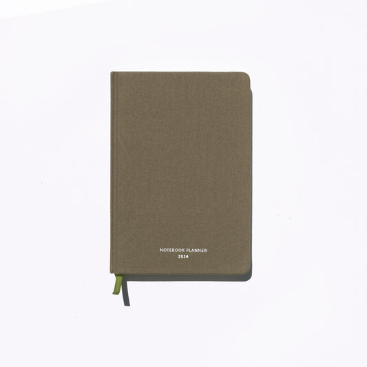 NEW DESIGN : Notebook Planner 2024 Khaki