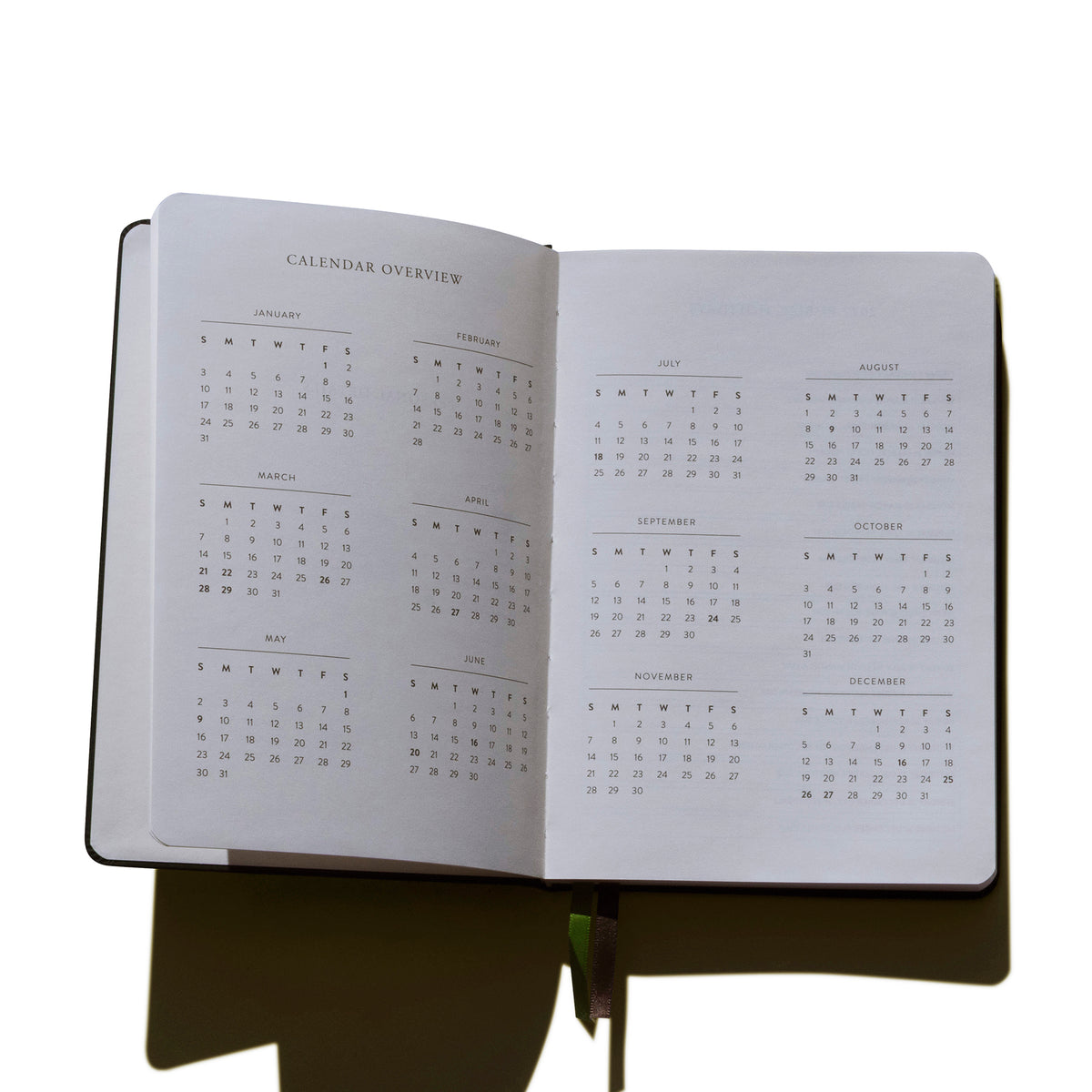 Notebook Planner 2027 - Leafy Green