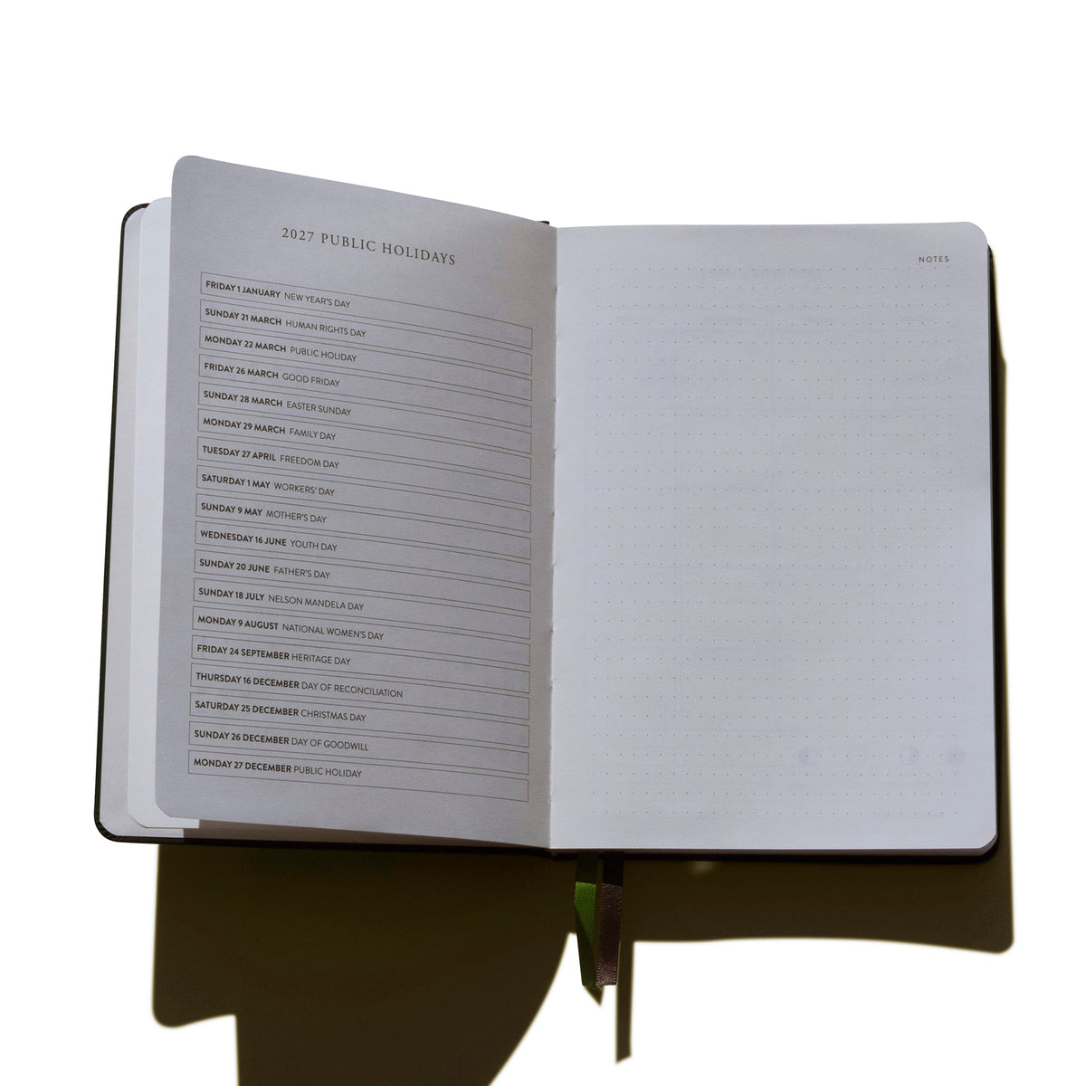 Notebook Planner 2027 - Forest Green