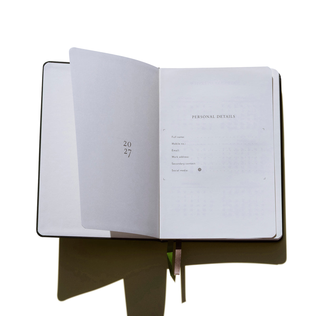 Notebook Planner 2027 - Leafy Green